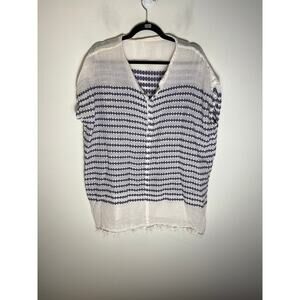 LemLem Purple and White Gauzy Coverup/Top Sz One size